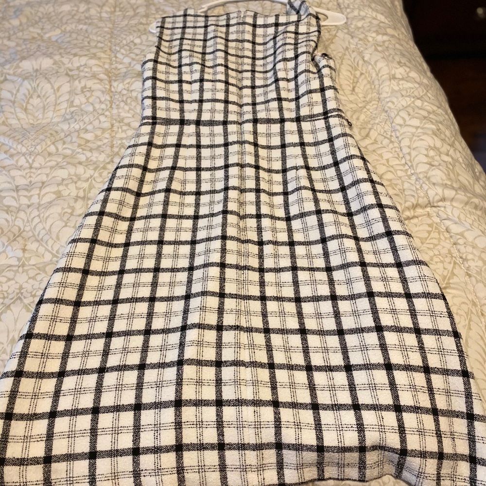 Black and white checkered dress